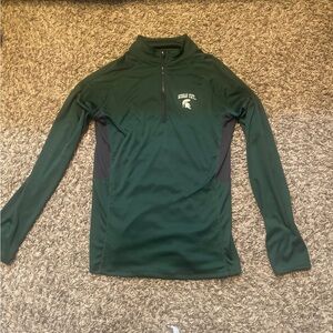 Green Michigan State Quarter-Zip Pullover